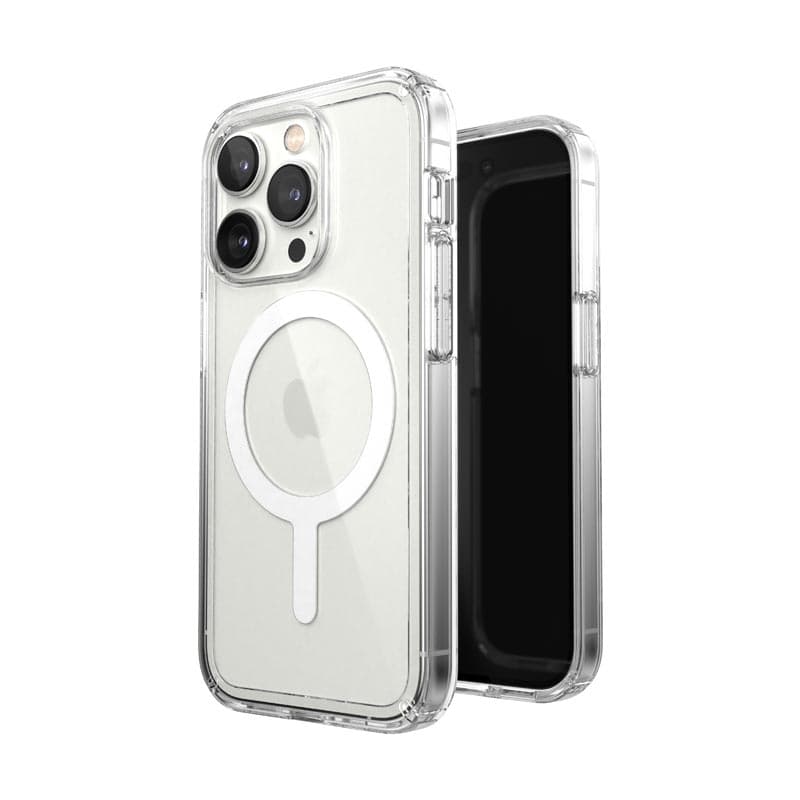 Speck Gemshell + MagSafe - Case for iPhone 14 Pro with half MICROBAN (Clear) 3