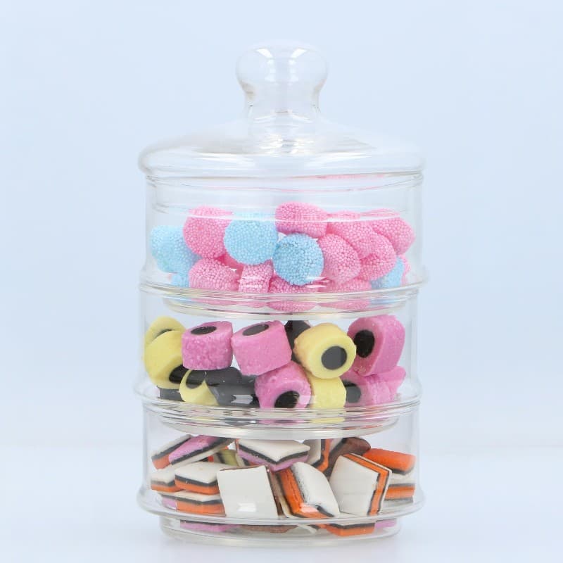 Alpina - Glass container / jar for sweets, 3 levels, 12x23 cm 6