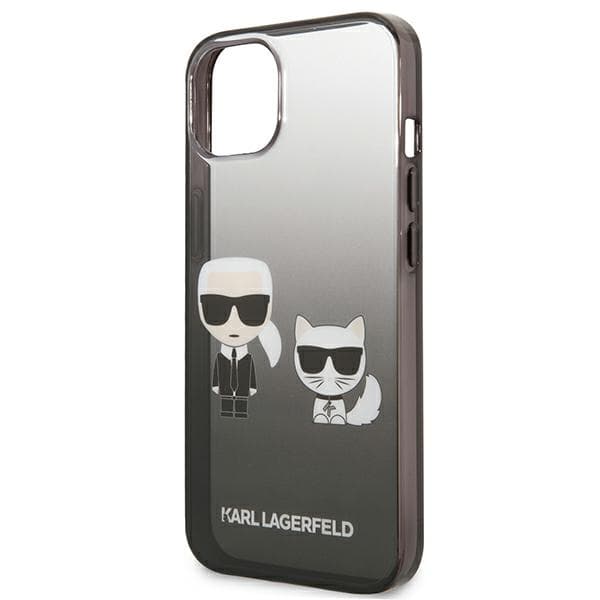 Karl Lagerfeld Gradient Ikonik Karl & Choupette - Case for iPhone 13 mini (Black) 5