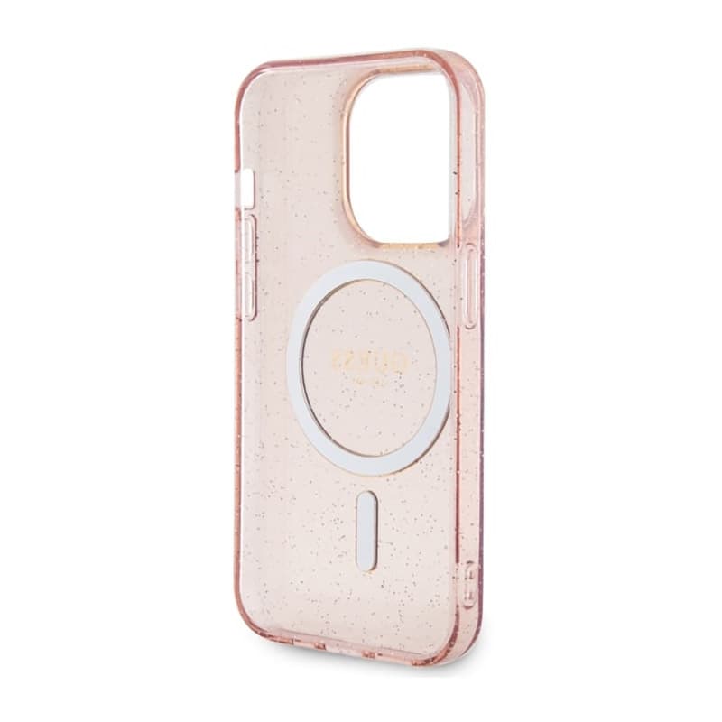 Guess Glitter Gold MagSafe - Case for iPhone 14 Pro (Pink) 7