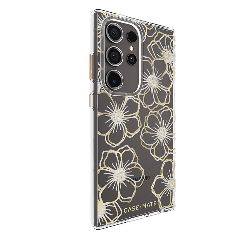 Case-Mate Floral Gems - Case for Samsung Galaxy S24 Ultra (Gold) 2