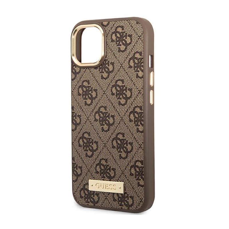 Guess 4G Logo Plate MagSafe - Case for iPhone 14 Plus (Brown) 6