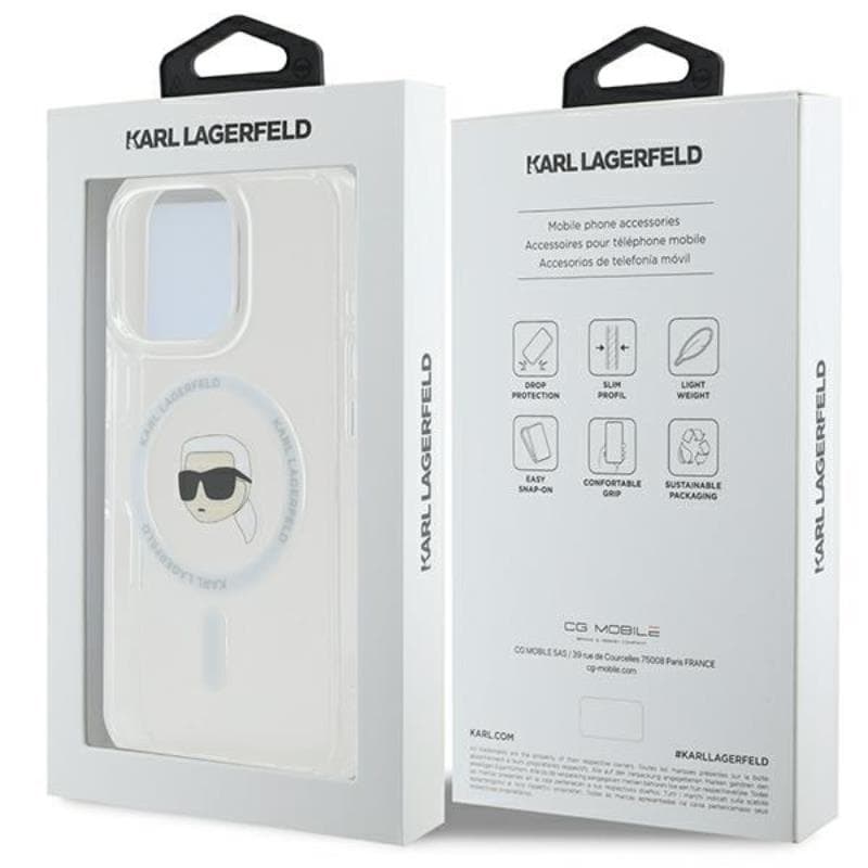 Karl Lagerfeld IML Metal Karl Head MagSafe - Case for iPhone 16 Pro Max (white) 8