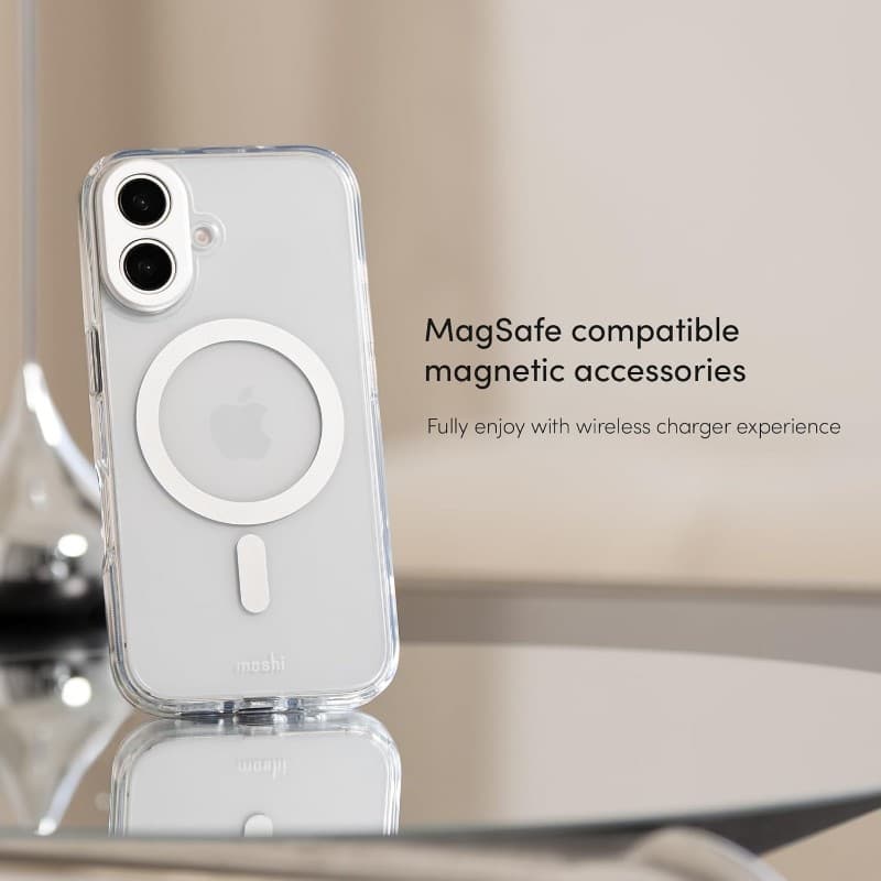Moshi iGlaze MagSafe - Case for iPhone 16 (Luna Silver) 8