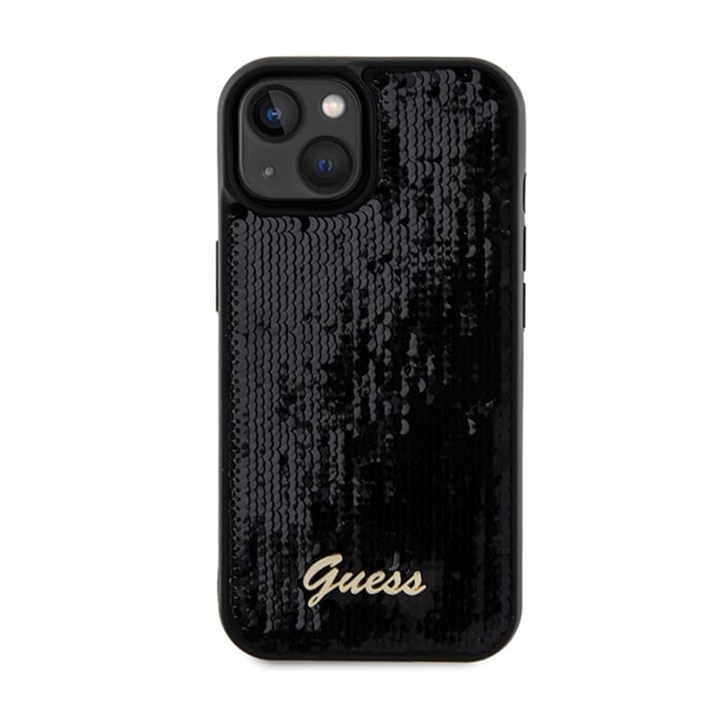 Guess Sequin Script Metal - Case for iPhone 14 (black) 3