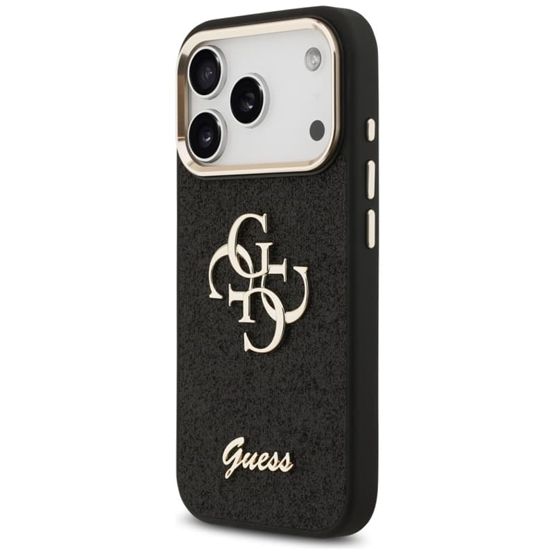 Guess Fixed Glitter Big 4G Metal Frame - Case iPhone 17 Pro (black) 2
