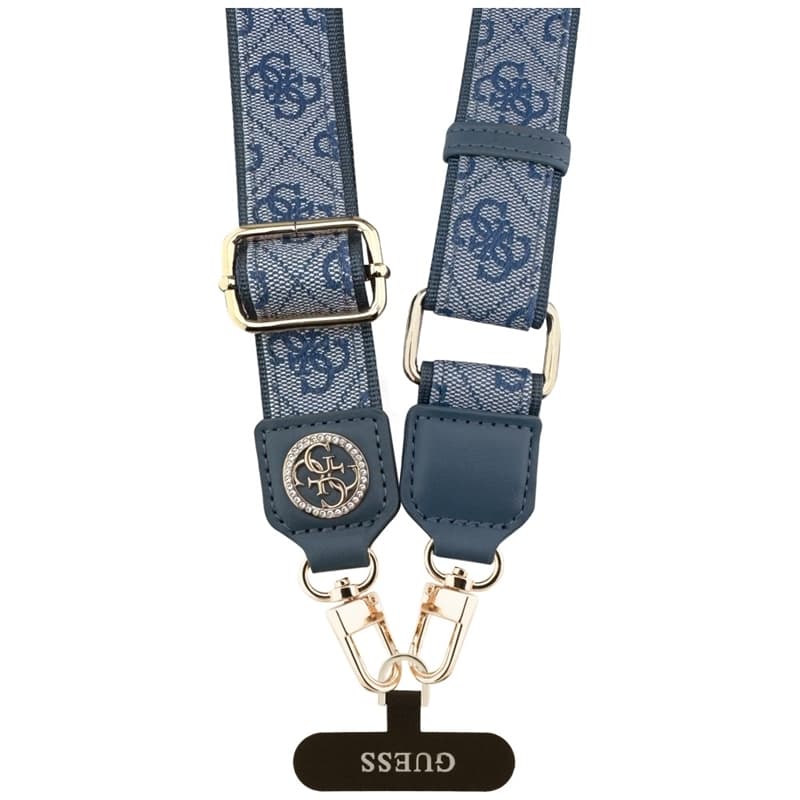 Guess Universal Crossbody Strap 4G Tether Patch Strass Metal Logo - Universal Phone Strap / Lanyard (Blue) 3