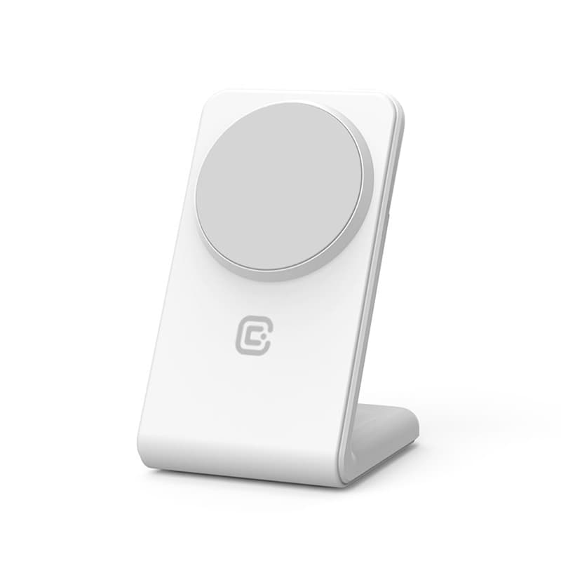 Crong MagSpot Stand - 2-in-1 Wireless Charger with MagSafe for iPhone and AirPods (White) 7