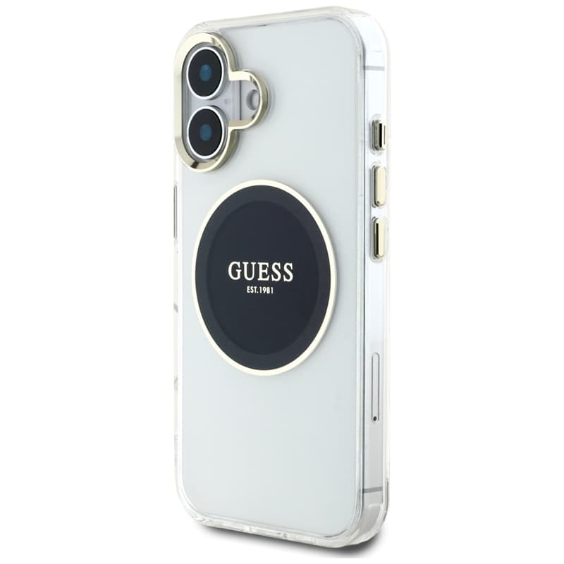 Guess IML Metal Colored Circle Classic Logo MagSafe - Case for iPhone 16 (black) 2