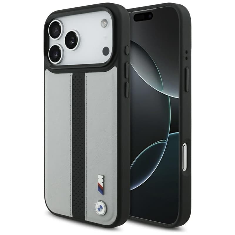 BMW M Perforated Stripe Logo MagSafe - iPhone 17 Pro Max Case (Gray) 1