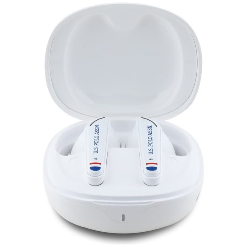 US Polo Assn DH Logo - TWS Earphones + Charging Case (White) 2