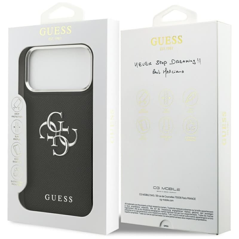 Guess Grained Big 4G Classic Logo - Case iPhone 17 Pro Max (black) 8