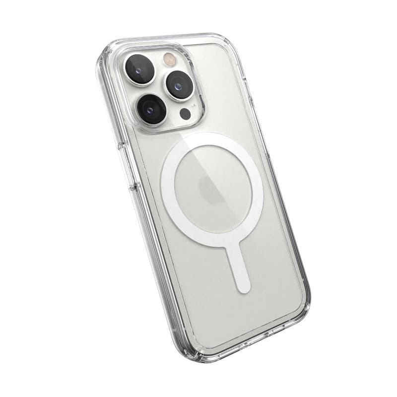 Speck Gemshell + MagSafe - Case for iPhone 14 Pro with half MICROBAN (Clear) 4