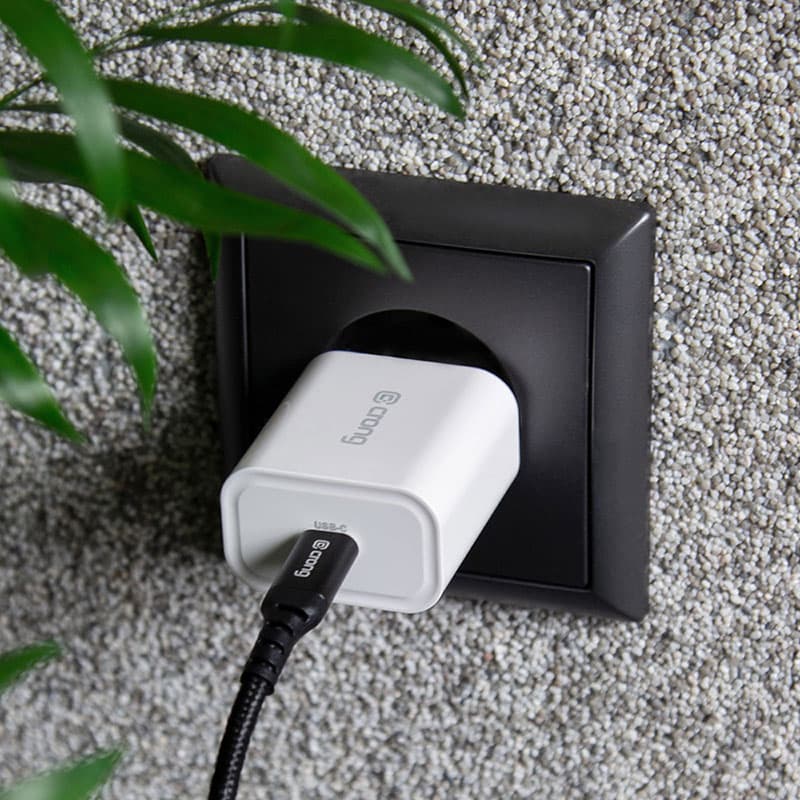 Crong USB-C Travel Charger – USB-C Power Delivery 20W Wall Charger (White) 6