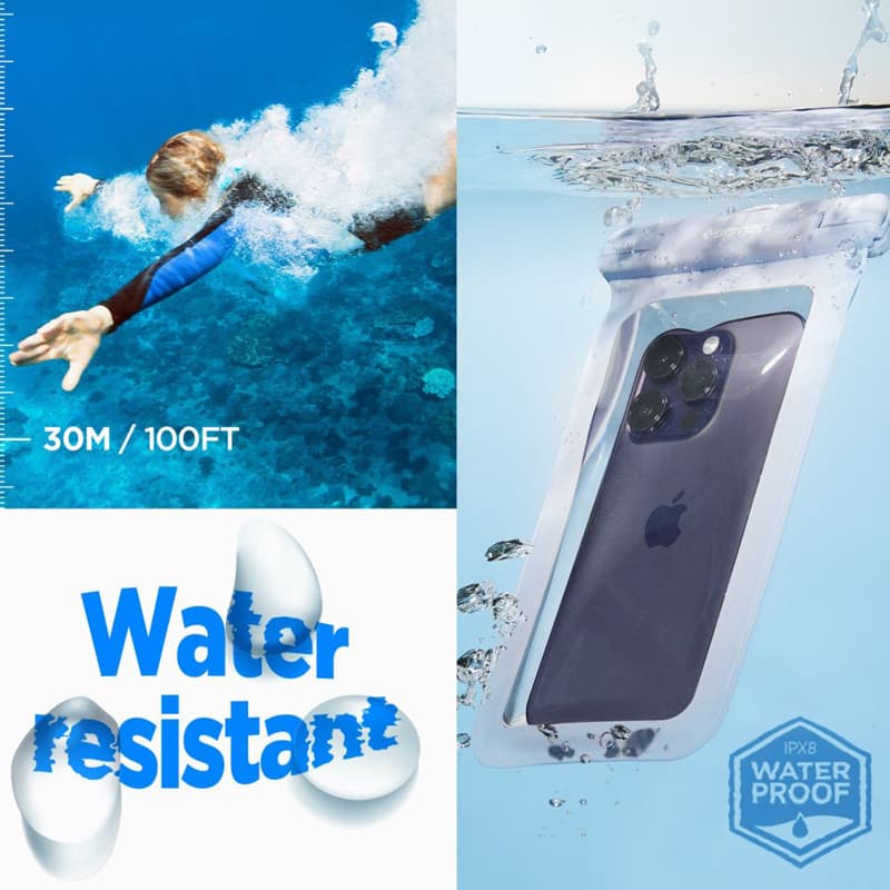 Spigen A601 Universal Waterproof Case - Case for smartphones up to 6.9" (Blue) 5