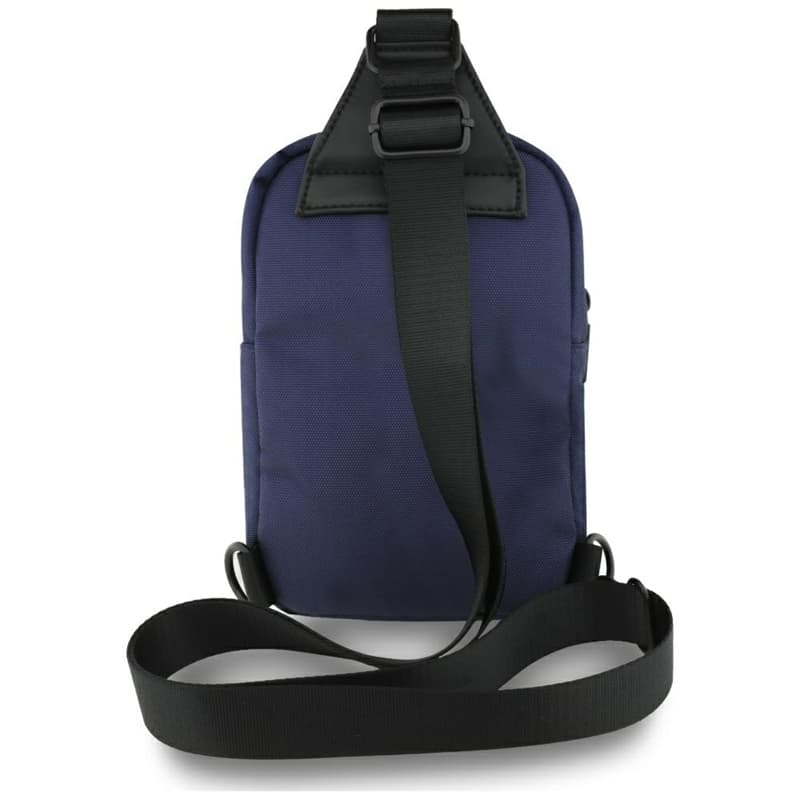 BMW Nylon Pocket & Metal Logo - Crossbody Phone Bag (Navy Blue) 3