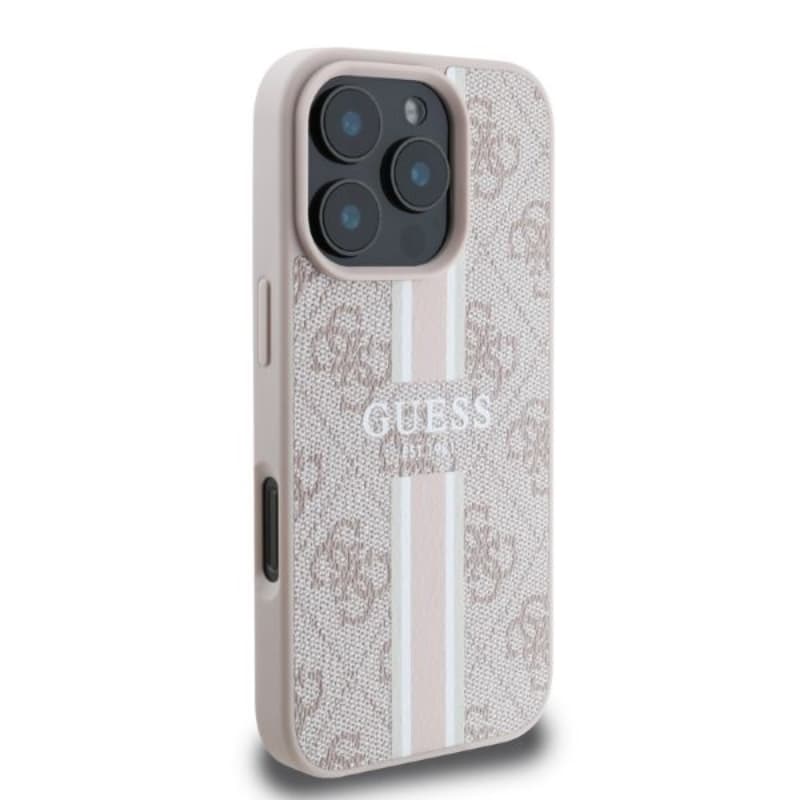 Guess 4G Printed Stripes MagSafe - Case for iPhone 16 Pro (pink) 2