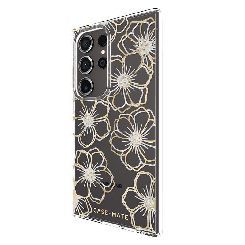 Case-Mate Floral Gems - Case for Samsung Galaxy S24 Ultra (Gold) 3
