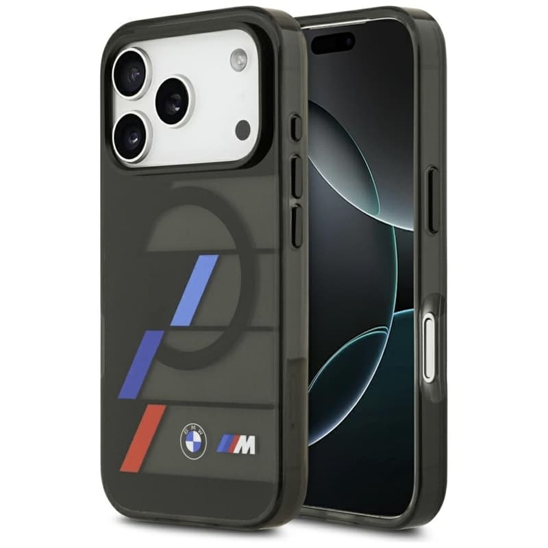 BMW M IML Metal Buttons Tricolor Lines MagSafe - Case iPhone 17 Pro (black) 1