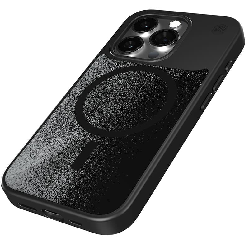 STM Relax Sand MagSafe - Case for iPhone 15 Pro Max (Black / Grey) 7