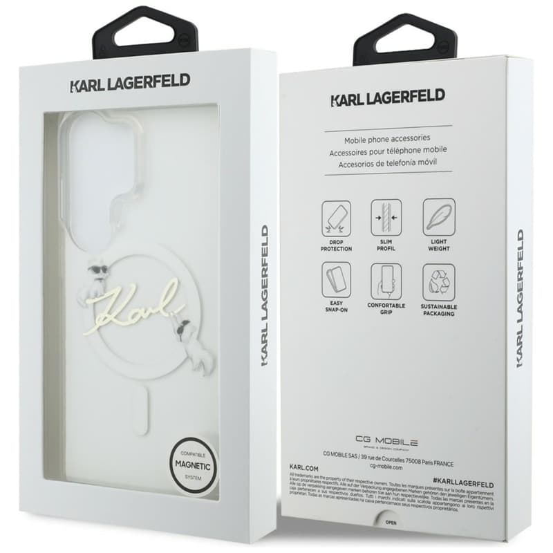 Karl Lagerfeld IML KC Script MagSafe - Samsung Galaxy S26 Ultra Case (Clear) 8