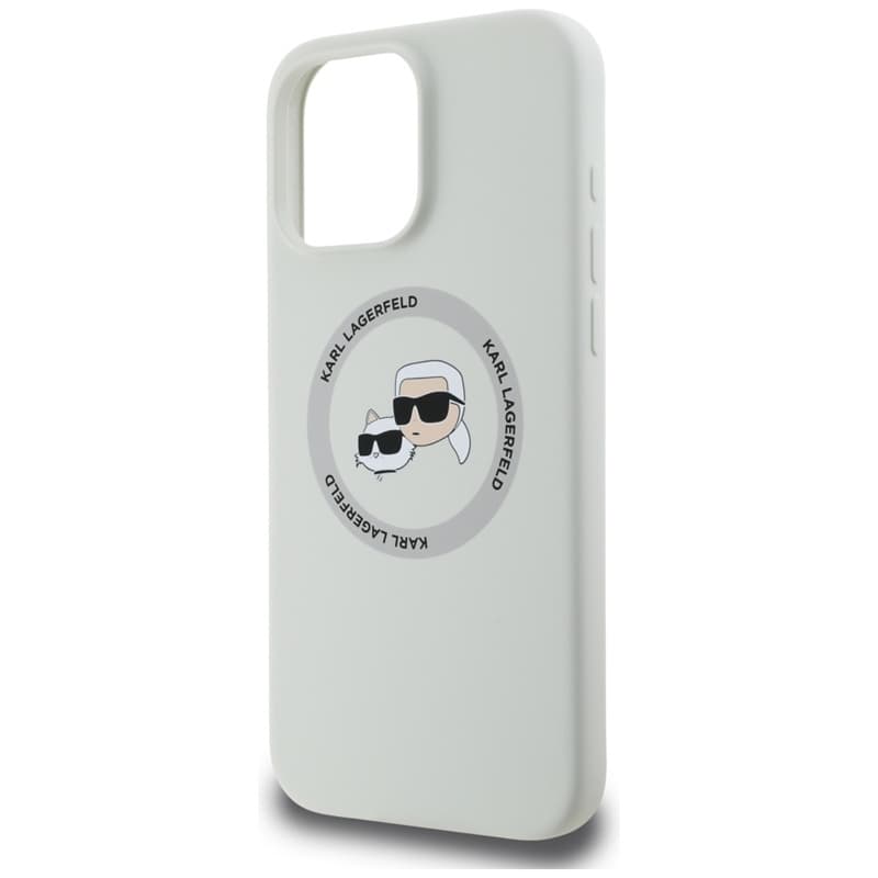 Karl Lagerfeld Silicone Double Heads And Circle MagSafe - Case for iPhone 16 Pro Max (beige) 6