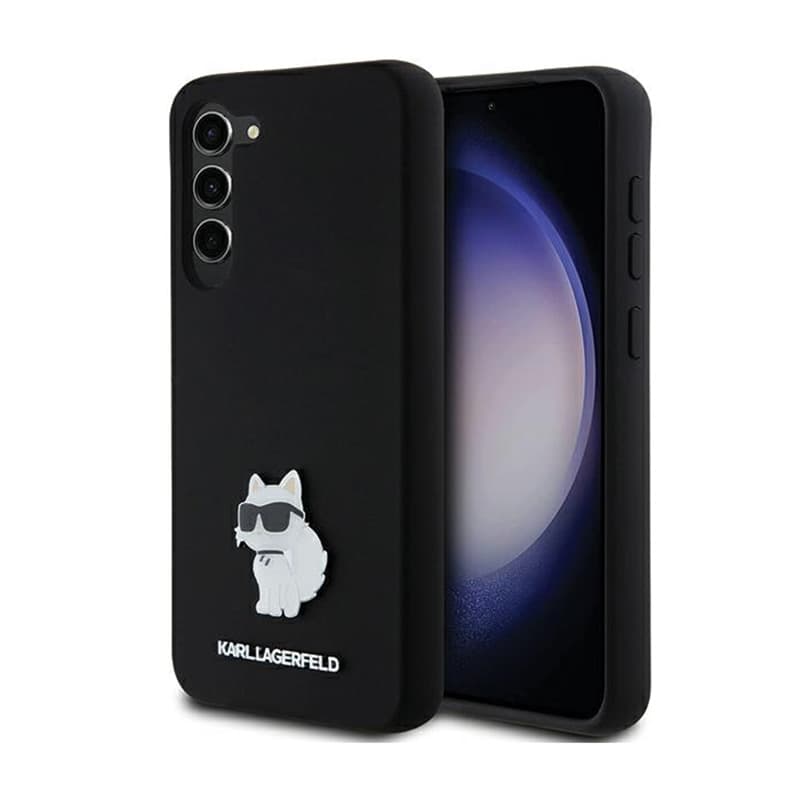 Karl Lagerfeld Silicone Choupette Metal Pin - Case Samsung Galaxy S24+ (czarny) 1