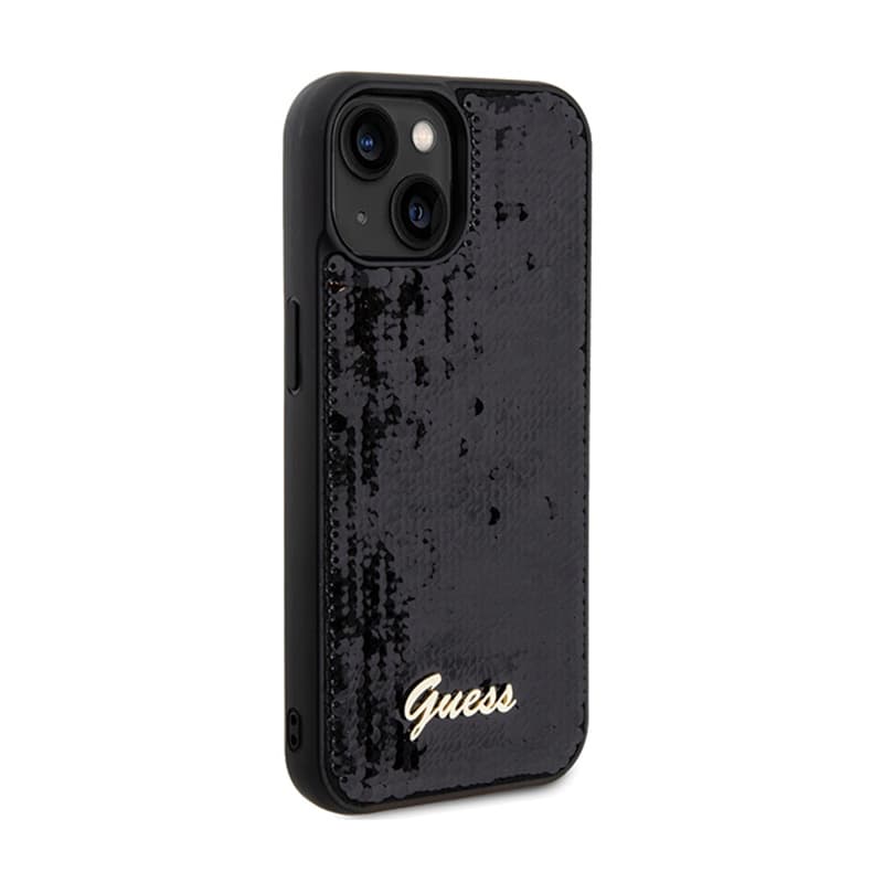 Guess Sequin Script Metal - Case for iPhone 14 (black) 4