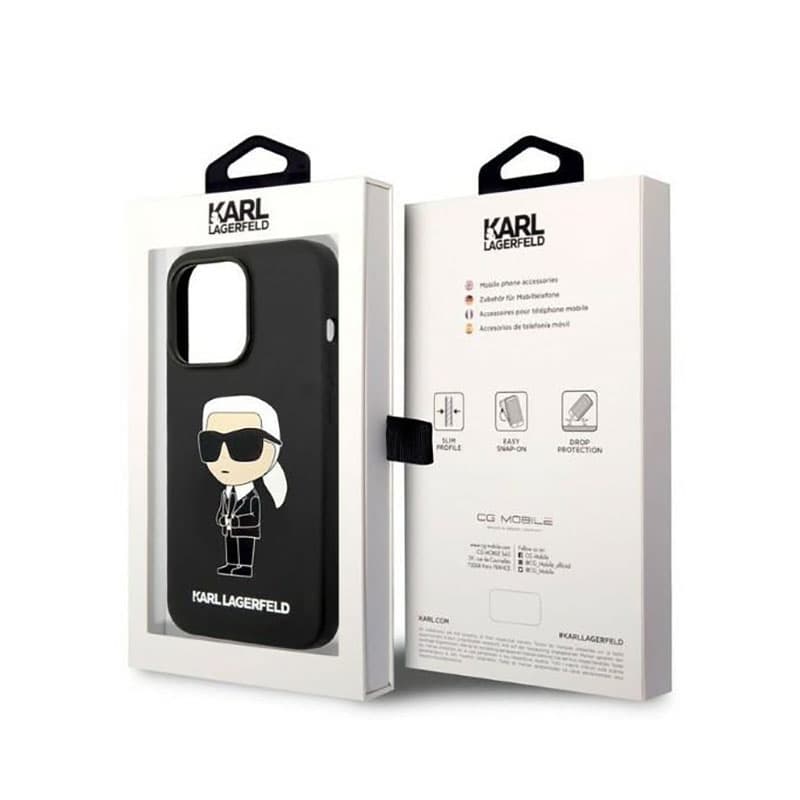 Karl Lagerfeld Silicone NFT Ikonik - Case for iPhone 14 Pro Max (Black) 8