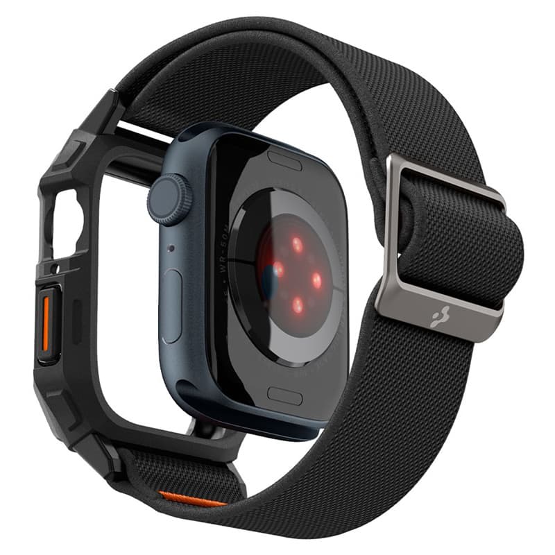 Spigen Lite Fit "Pro" - Case with strap for Apple Watch 4/5/6/7/8/9/SE 44/45 mm (Matte Black) 4