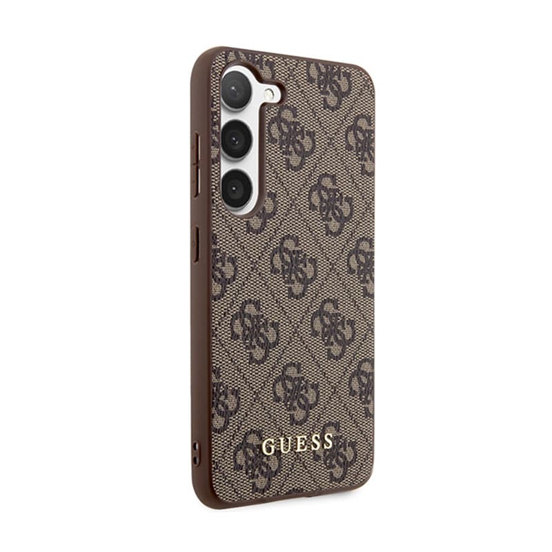 Guess 4G Metal Gold Logo - Case for Samsung Galaxy S24+ (Brown) 4