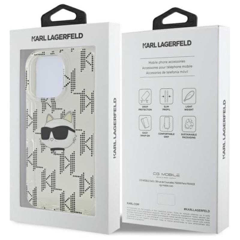 Karl Lagerfeld IML Choupette Head Electroplated - Case for iPhone 16 Pro Max (transparent) 8