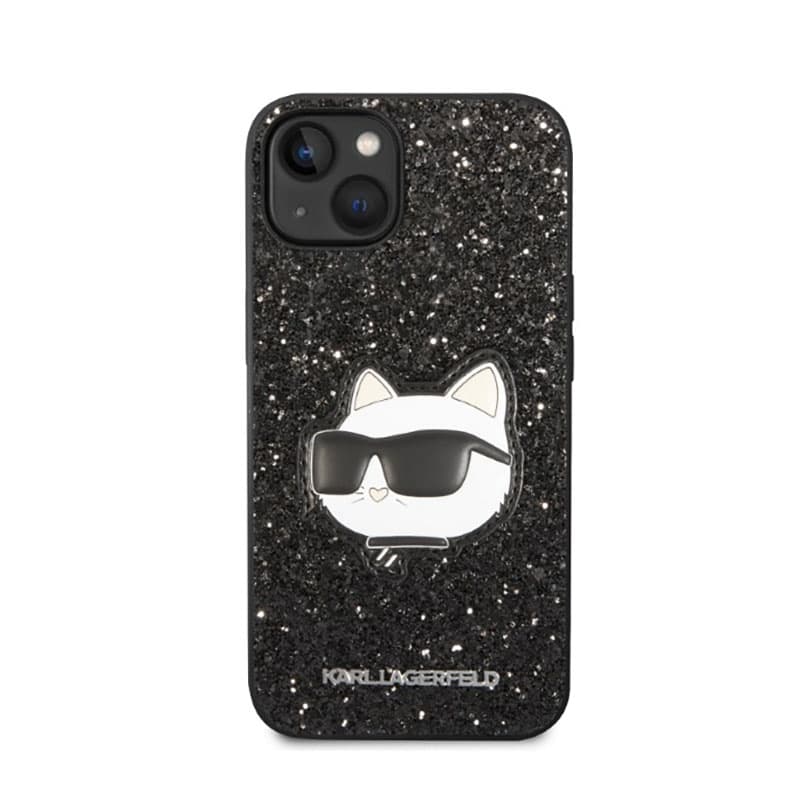 Karl Lagerfeld NFT Glitter Choupette Patch - Case for iPhone 14 Plus (Black) 3