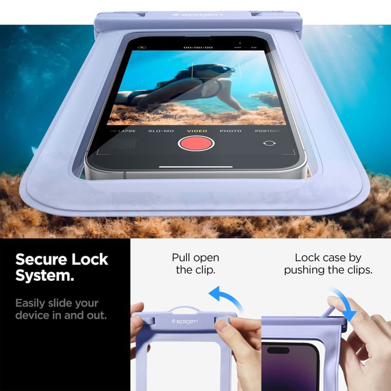 Spigen A601 Universal Waterproof Case - Case for smartphones up to 6.9" (Blue) 6