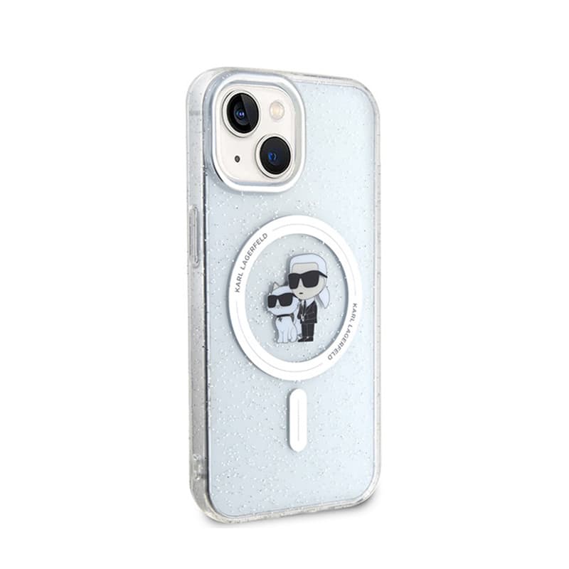 Karl Lagerfeld Karl & Choupette Glitter Magsafe - Case for iPhone 15 (Transparent) 4