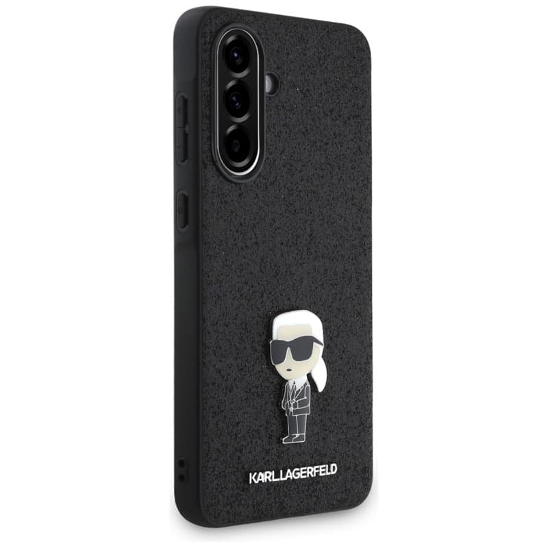 Karl Lagerfeld Fixed Glitter Ikonik Logo Metal Pin - Case for Samsung Galaxy A36 5G (black) 3