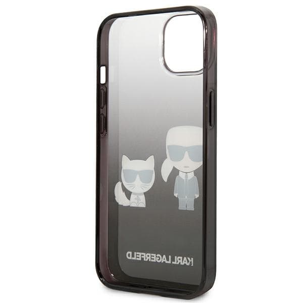 Karl Lagerfeld Gradient Ikonik Karl & Choupette - Case for iPhone 13 mini (Black) 6