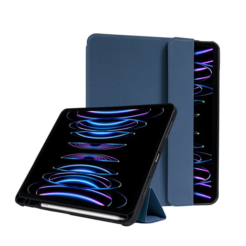 Crong FlexFolio – iPad Air 11” (2026-2024) / iPad Air 10.9” (5th-4th gen.) / iPad Pro 11" (2022-2021) Case with Apple Pencil (Blue)