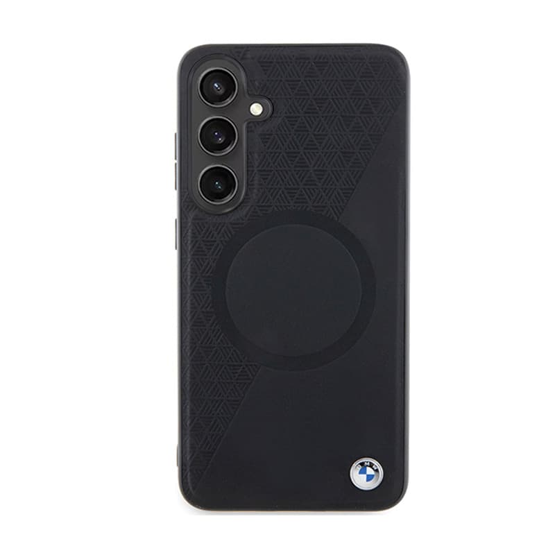 BMW Leather Half Textured & Circle MagSafe - Case for Samsung Galaxy S24+ (black) 3