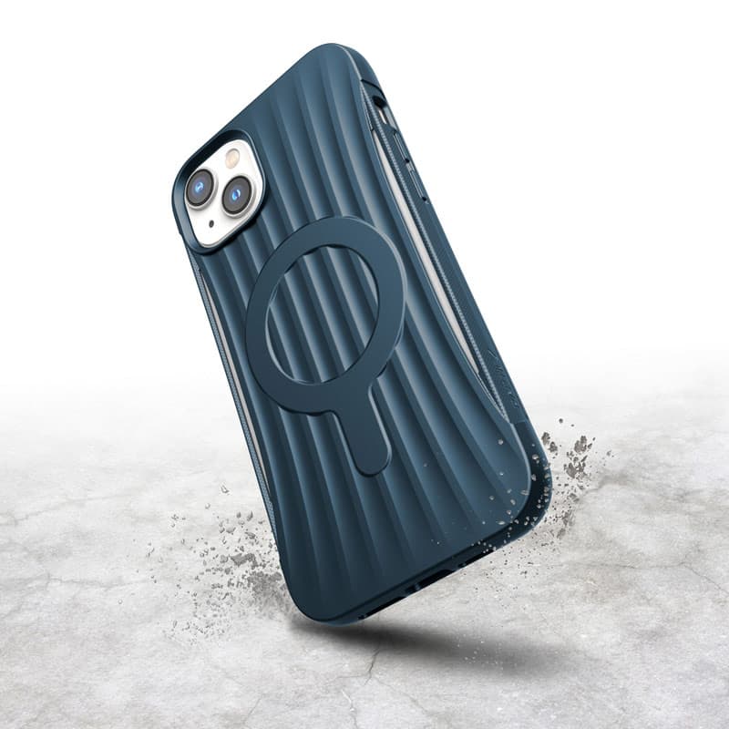 X-Doria Raptic Clutch MagSafe - Biodegradable case for iPhone 14 Plus (Drop-Tested 3m) (Marine Blue) 6