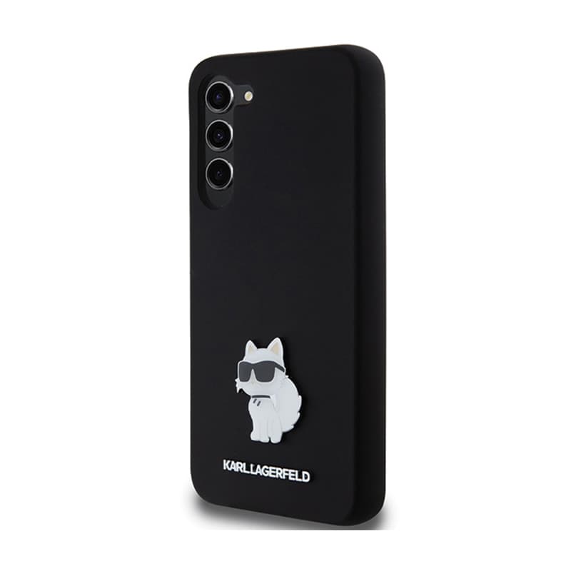 Karl Lagerfeld Silicone Choupette Metal Pin - Case Samsung Galaxy S24+ (czarny) 2