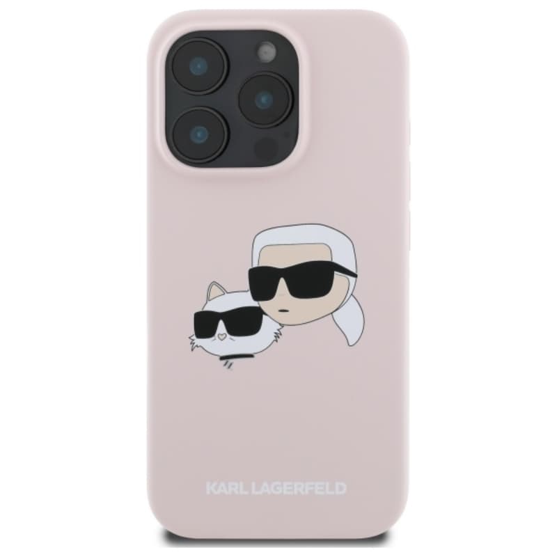 Karl Lagerfeld Silicone Double Heads Print MagSafe - Case iPhone 16 Pro (pink) 3