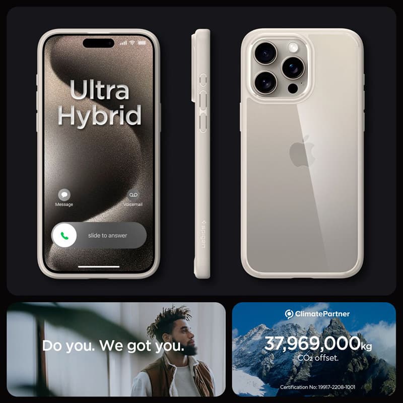 Spigen Ultra Hybrid - Case for iPhone 15 Pro (Natural Titanium) 7