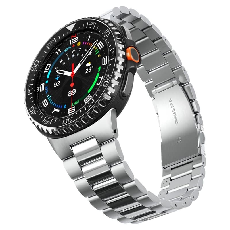 Spigen Bezel Tune Pro Diver - Case / Protective Ring for Samsung Galaxy Watch 8 Classic 46 mm (Silver) 7