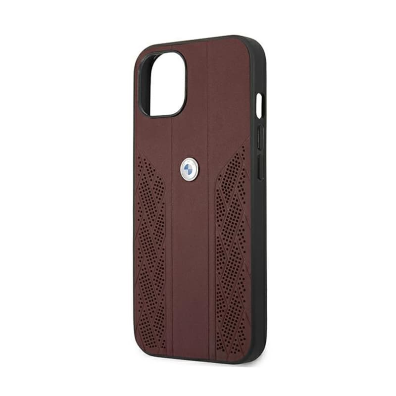 BMW Leather Curve Perforate HC - Case for iPhone 13 mini (Red) 5