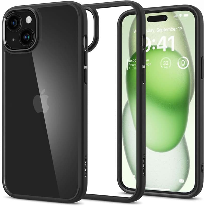 Spigen Ultra Hybrid - Case for iPhone 15 Plus (Matte Black) 1