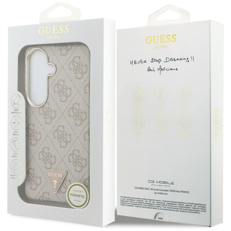Guess 4G Triangle Logo MagSafe - Samsung Galaxy S26 Case (Pink) 8