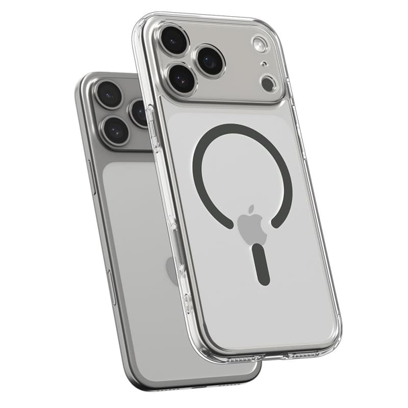 Spigen Ultra Hybrid Mag MagSafe - Case for iPhone 17 Pro Max (Clear/Graphite) 5