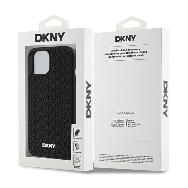 DKNY 3D Rubber Repeat Pattern - Case for iPhone 15 / 14 / 13 (Black) 8