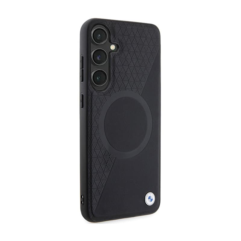 BMW Leather Half Textured & Circle MagSafe - Case for Samsung Galaxy S24+ (black) 4